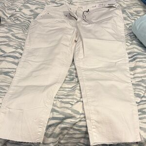 Nicole Miller Straight Leg White Jeans